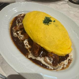 ビーフとマッシュルームのデミグラスソース(サロン卵と私 新宿高島屋店)