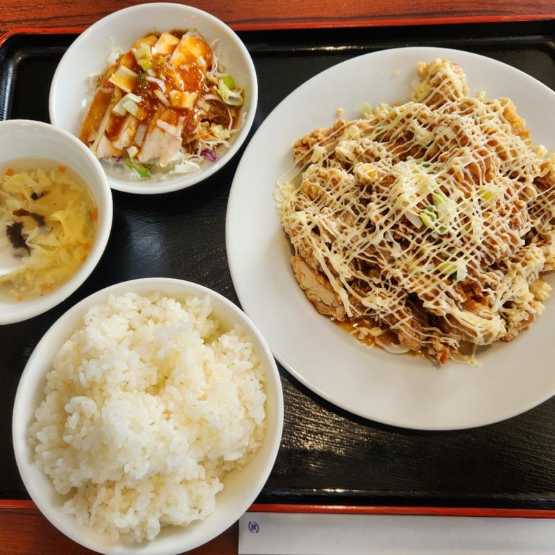 油淋鶏定食(台湾料理 豊味園 八頭店)