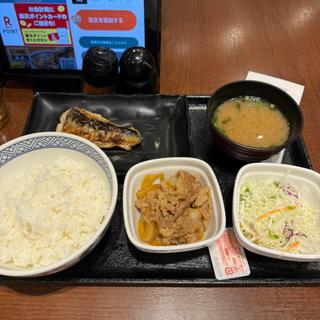 塩さば牛小鉢定食(吉野家 浅草駅前店)