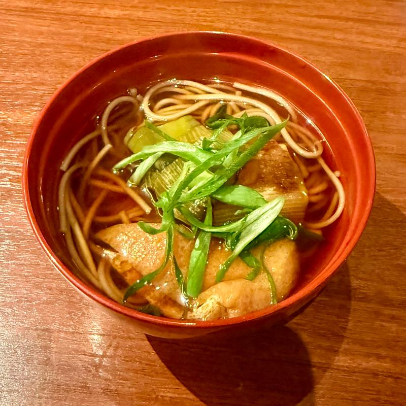 四季彩コース　焼き葱の温かいそば(四季彩茶寮 旬香)