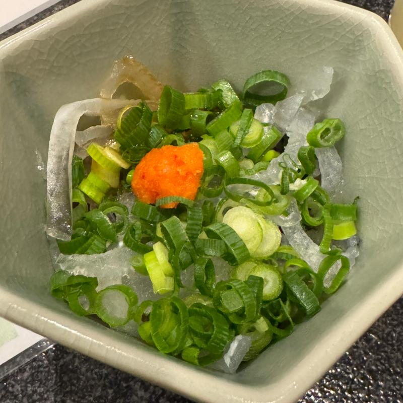 皮の湯引き(玄品ふぐ 四日市の関)