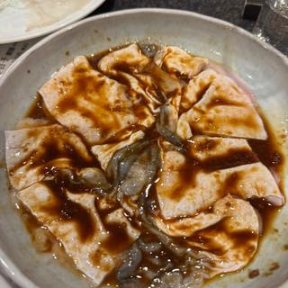 フグの皮焼き もろみ醤油