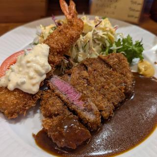 ビフカツランチ1枚 エビフライ(オニバ)