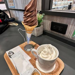 アフォガード ソフトクリーム(チョコ)(ジョルジュ ラパン（うさぎや岡山店内）)