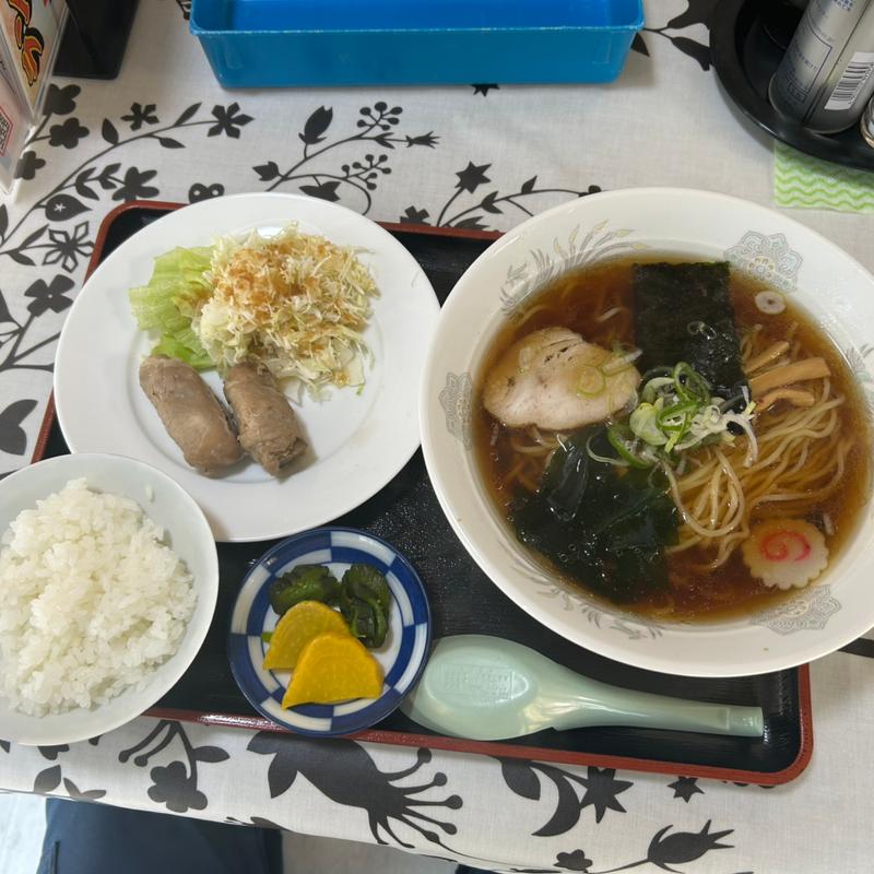 Cセット　ラーメン　ごはん　ごぼう肉巻き(オサダ )