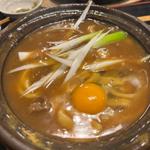 カレーうどん 生卵トッピング