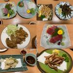 手羽先、刺身、天ぷら、唐揚げほか