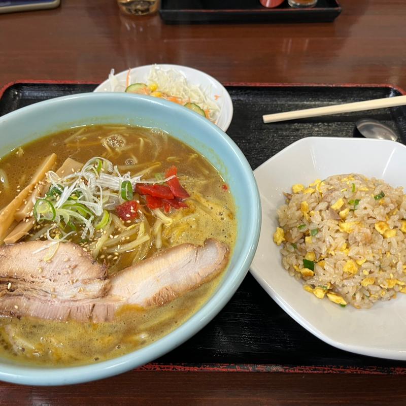 カレーラーメンとAセット(蘭たん亭 )