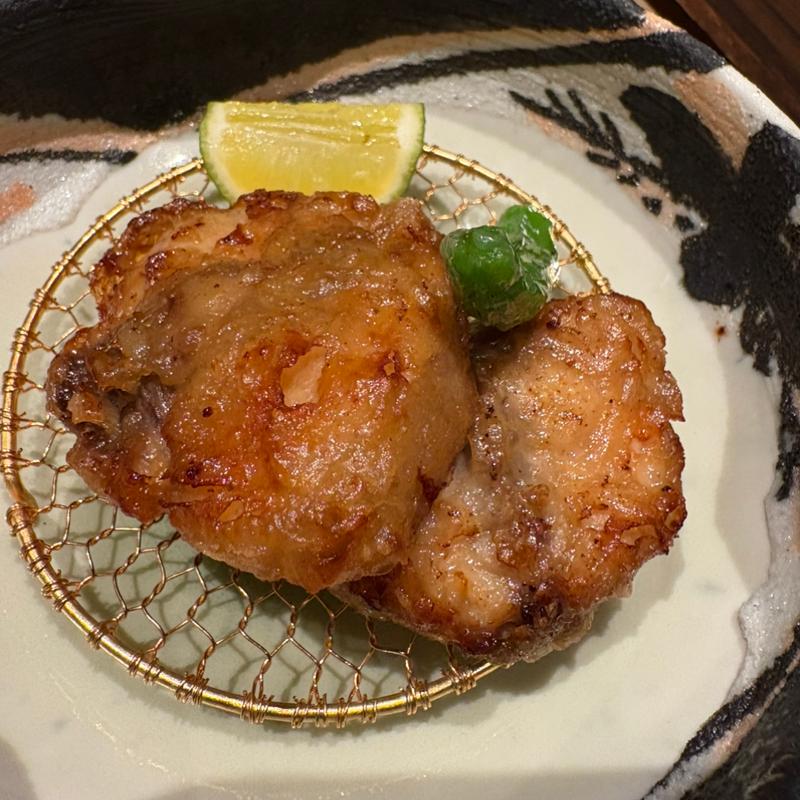 河豚の唐揚げ(個室会席 北大路 赤坂茶寮)