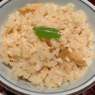 河豚と京揚げの炊き込みご飯