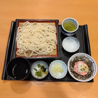 お昼のせいろうどんと小天丼または小ねぎとろ丼セット(藍屋 松戸八柱店)