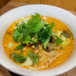 五色の担々麺(緑)(四川麻辣火鍋天府 関内店)