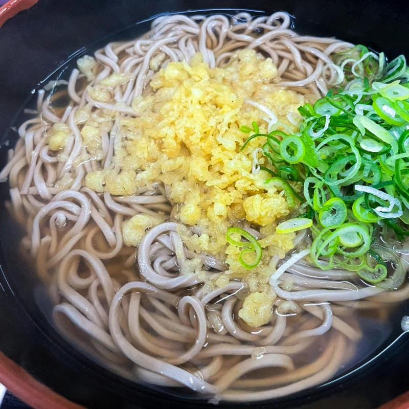 そば大盛り 揚げ玉あり(牧のうどん 片江店)