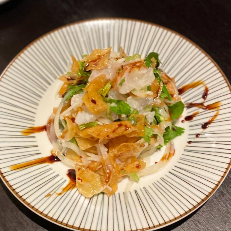 海鮮の椒麻刺し(さくら食堂)