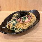 ベーコンとたまごとほうれん草