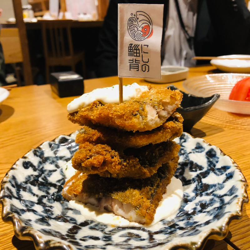 にしのアジフライ(魚屋三代目にしの鯔背)