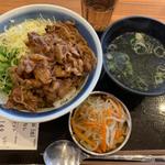 カルビ丼、ナムルセット