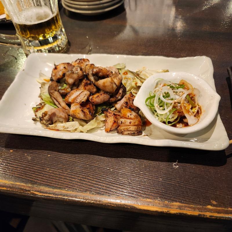 県産豚上ガツ炭火焼　限定(すみびやき串串 )