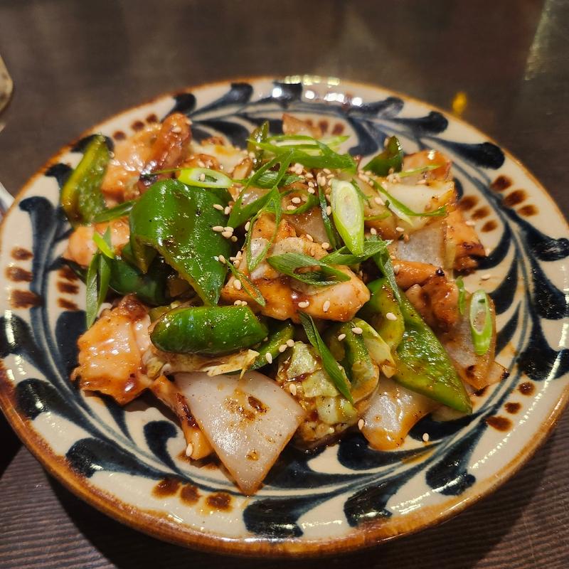 県産豚上ガツの旨辛炒め　限定(すみびやき串串 )