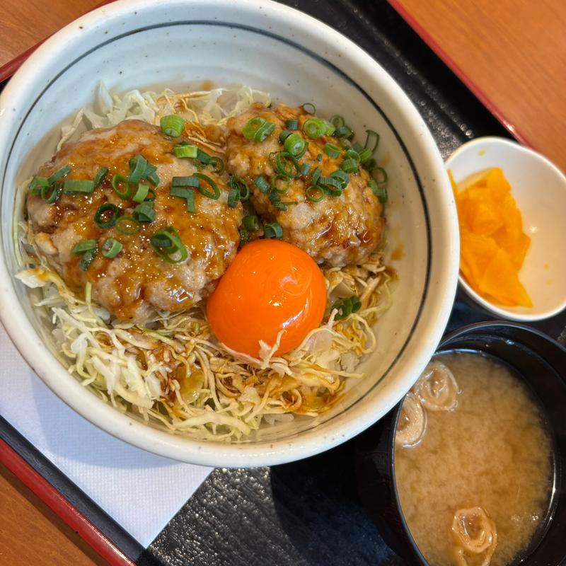 奥久慈卵でいただく国産鶏つくね丼(友部サービスエリア（上り線）味の蔵 )