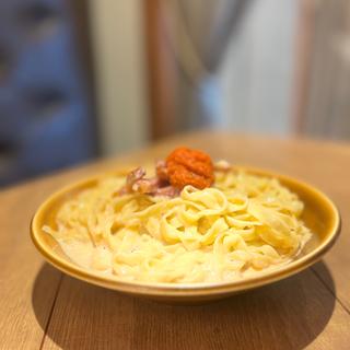 たっぷり明太子のカルボナーラ大盛り(PISOLA 京都桂店)