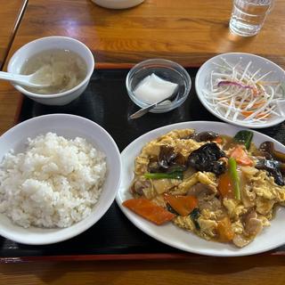 豚肉とキクラゲの玉子炒め定食(天福居)
