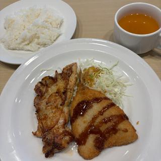 若鶏スパイス焼きとアジフライランチ(ガスト 錦糸町北口店 )