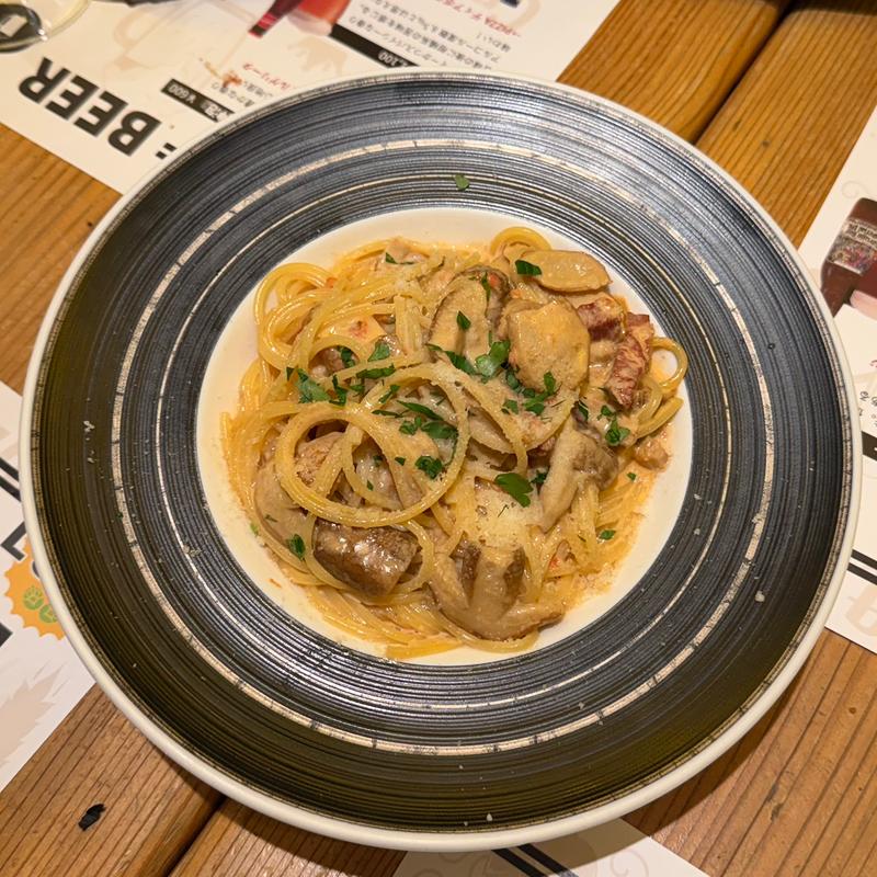 ポルチーニ茸のトマトクリームソーススパゲッティ(ビッレリア&ピッツェリア ルーチェ （LUCE）)