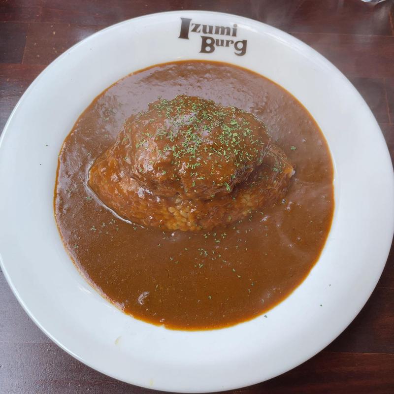 ハンバーグカリー150g ライス半分(いずみバーグ Izumi Burg)