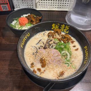 とんこつラーメン 明太子ご飯(とんこつラーメン博多風龍 明大前店)