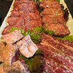 塩焼き（厚切りタン、上塩タン、ねぎ塩ツラミ、サイコロハツ、上ミノ） 