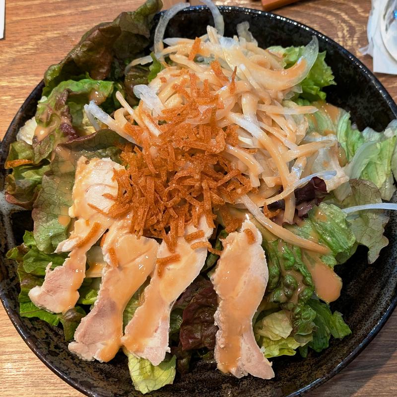 倍盛り 蒸し鶏のサラダ(肉汁餃子のダンダダン 新川崎店)