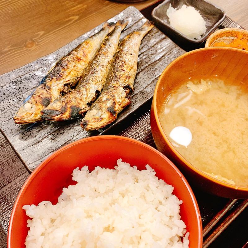 三羽いわし定食(しんぱち食堂 新潟駅店)