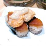 奈良漬けとあん肝の握り