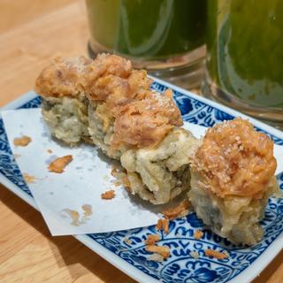 クリームチーズの揚げ細巻き  旨辛ねぎまぐろ