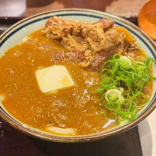カレーうどん 中 肉のあたま