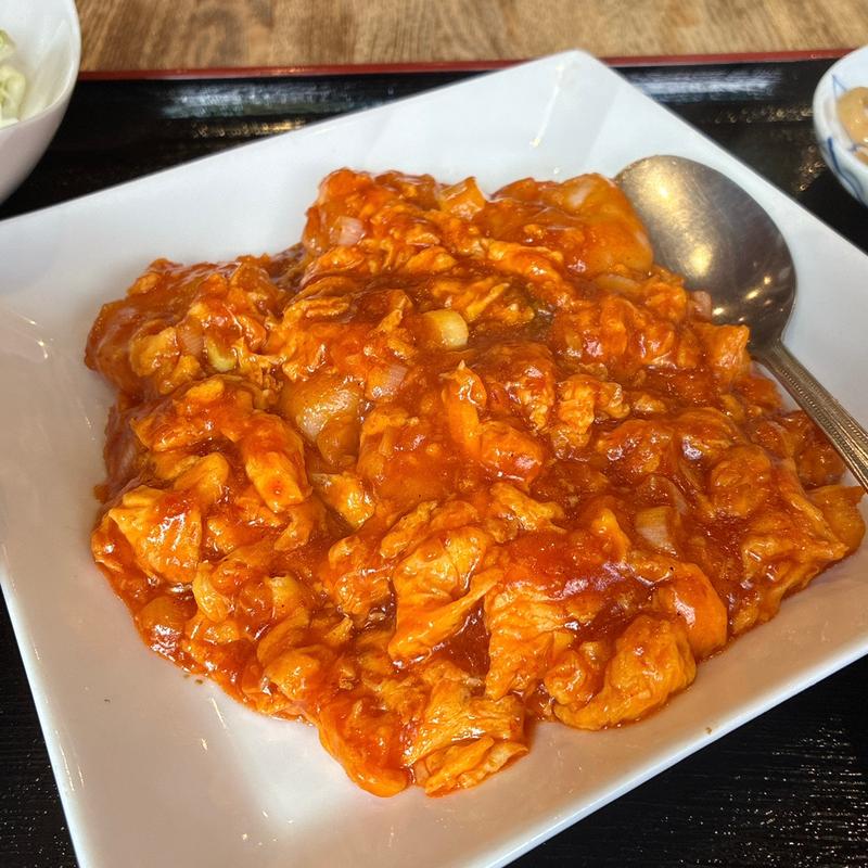 エビとたまごチリソース定食(蜀味軒)