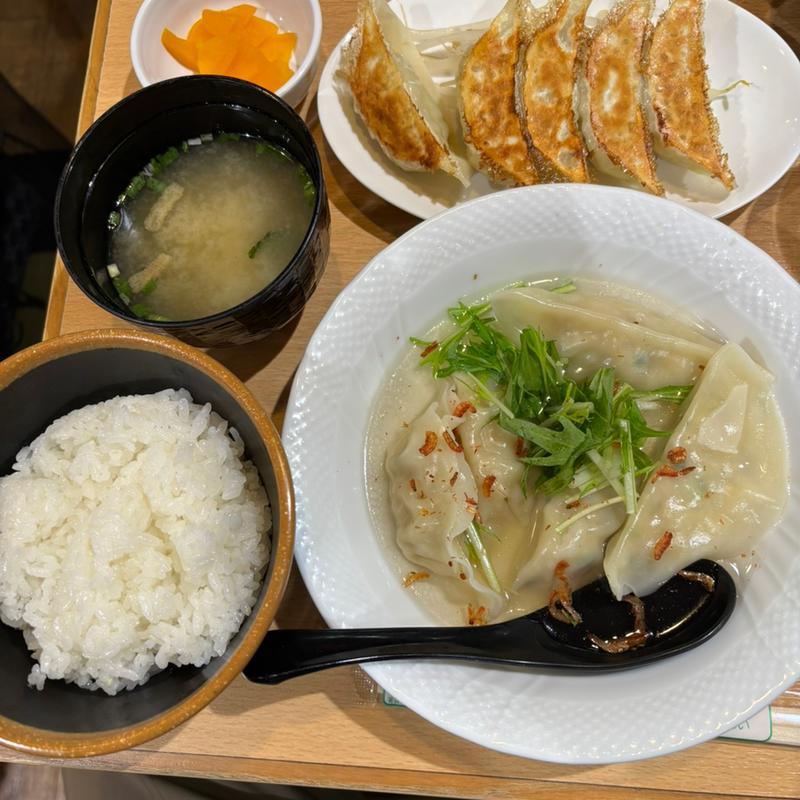 石松焼き水餃子定食(元祖浜松ぎょうざ石松 JR浜松駅店)