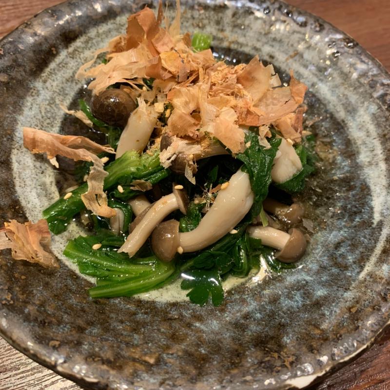 春菊としめじのお浸し(清龍 池袋西口店)