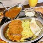 キーマカツカレー定食