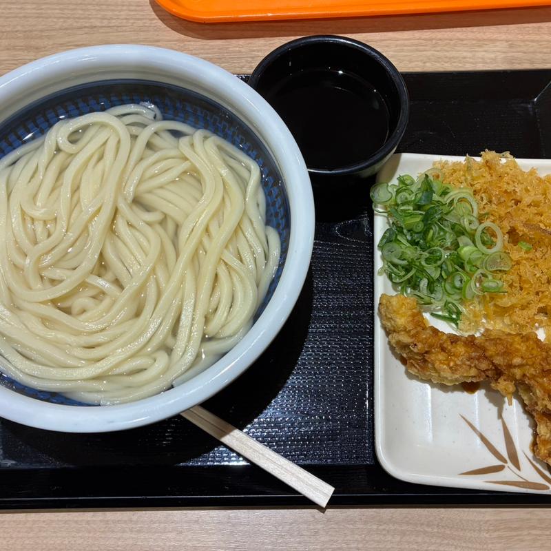 釜揚げうどん特盛＋かしわ天(丸亀製麺SUNAMO)