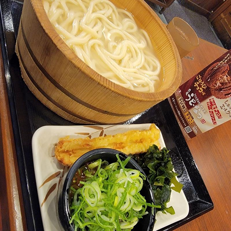 釜揚げうどん(大)＋ちくわ天(丸亀製麺戸田)