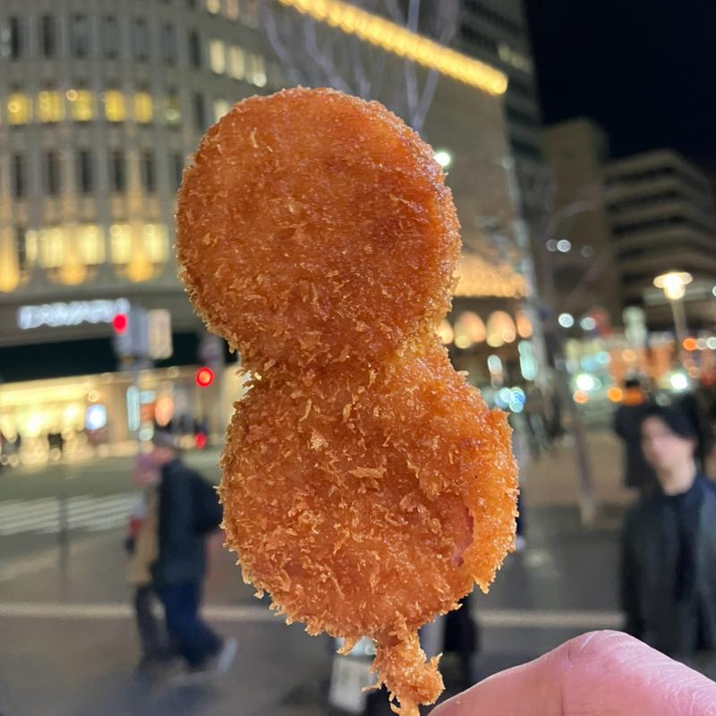 ソーセージ串かつ(本神戸肉 森谷商店 元町本店)