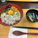 湘南漬しらすと釜揚げしらすの2色丼(大磯パーキングエリア　スナックコーナー)