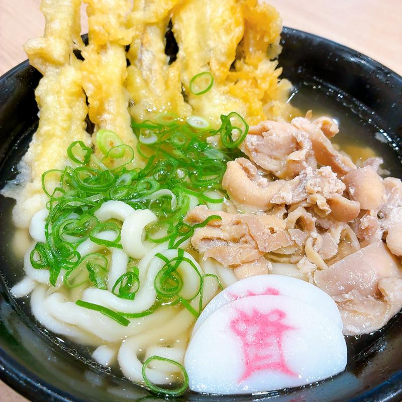 かしわごぼ天5本うどん(資さんうどん 広島八木店)