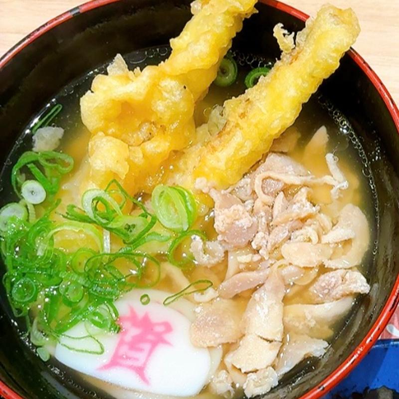 ミニかしわごぼ天うどん(資さんうどん 広島八木店)