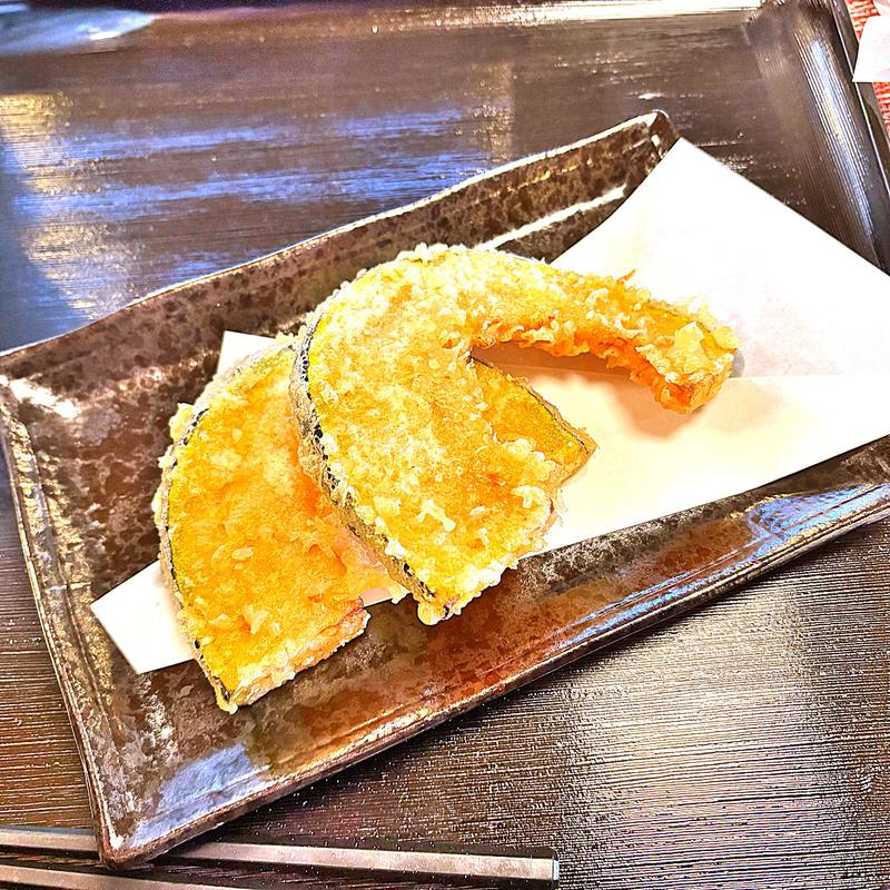 かぼちゃの天ぷら(手打うどん 福笑い)