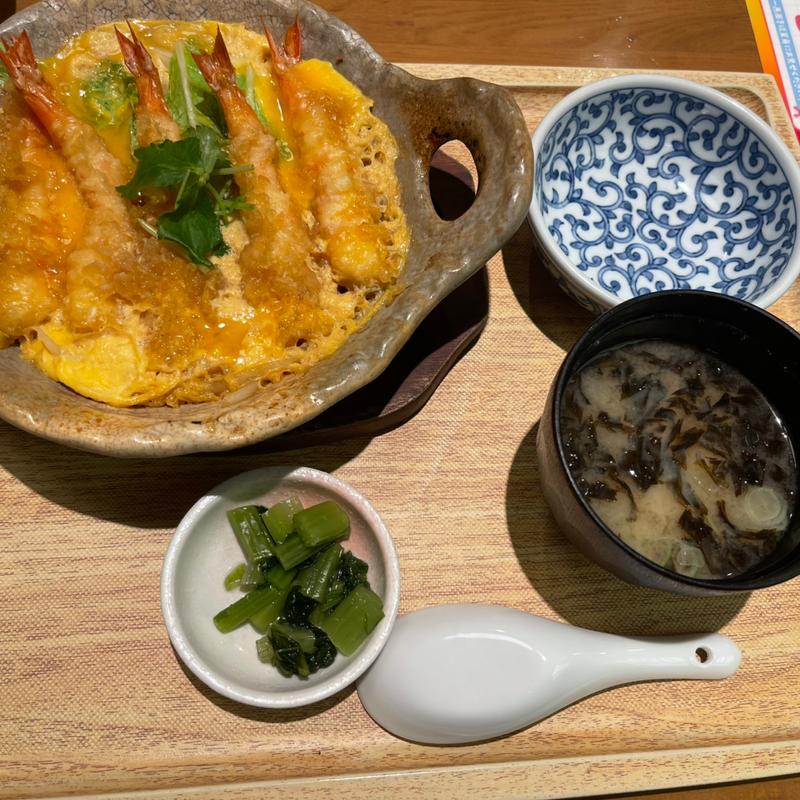 海老天とじ定食(てんぐ大ホール 鶴ヶ島若葉店)