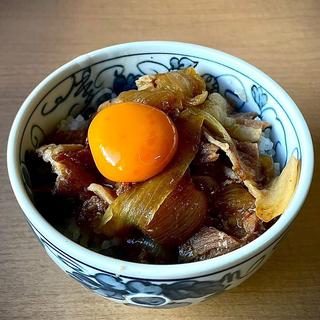 豚丼セット 白身フライ 玉子