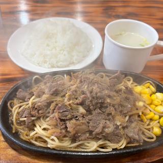 牛肉鉄板焼きセット(ハンバーグ×カレー クシ KHUSI)